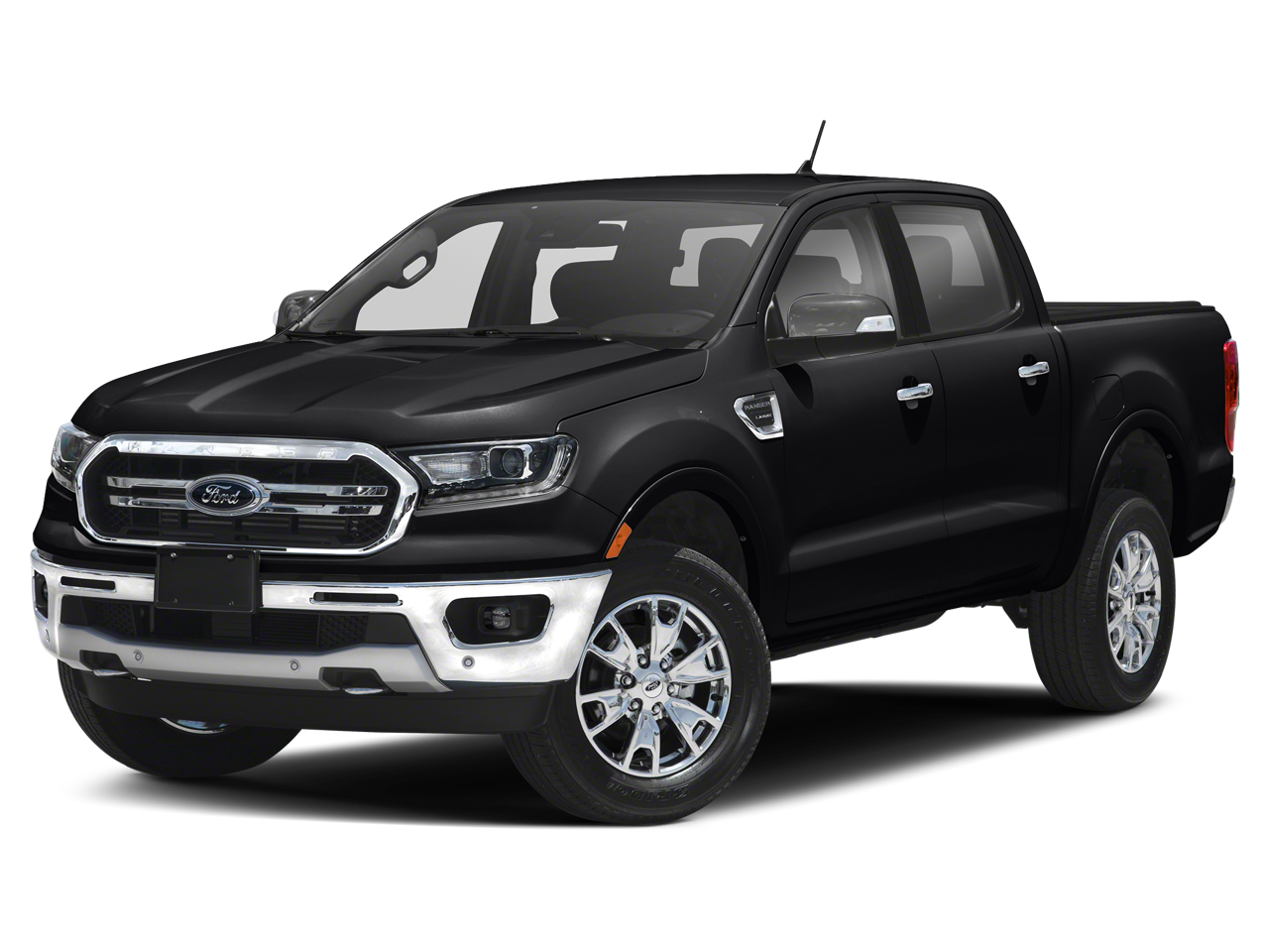 2020 Ford Ranger LARIAT 4WD SuperCrew 5' Box in White — front three-quarter view
