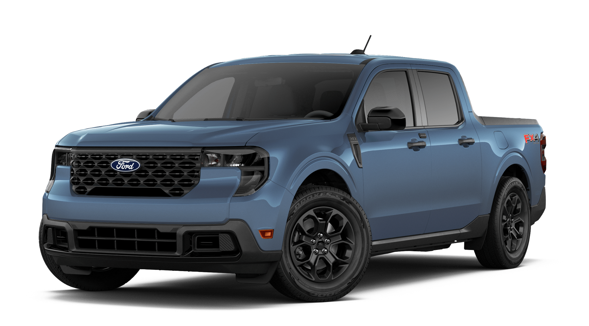 2026 Ford Maverick XLT in Azure Gray Metallic Tri-Coat — front three-quarter view